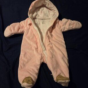 Just One You By Carters Girls Pink Winter Baby Snowsuit Size 3 Months